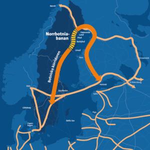 Norrbotniabanan Norrbotniabanan är en planerad järnväg mellan Umeå och Luleå med förlängning norrut till Haparanda. Sträckan kan ses som en nordlig förlängning av den befintliga Botniabanan.