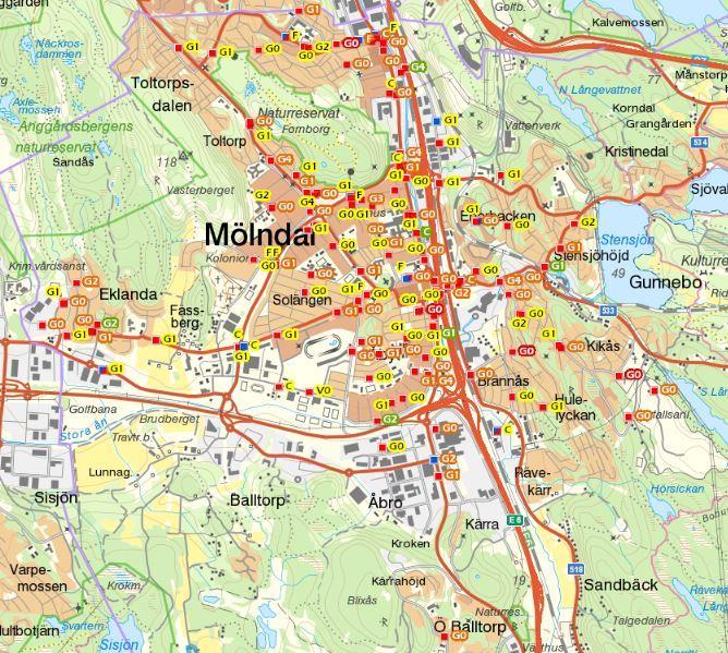 MÖLNDALS STAD Rapport 15(18) TEKNISKA FÖRVALTNINGEN 2018-02-22 Dnr TEN 40/18 Li Hagström Figur 19 Olyckor med oskyddade trafikanter på kommunala vägar i