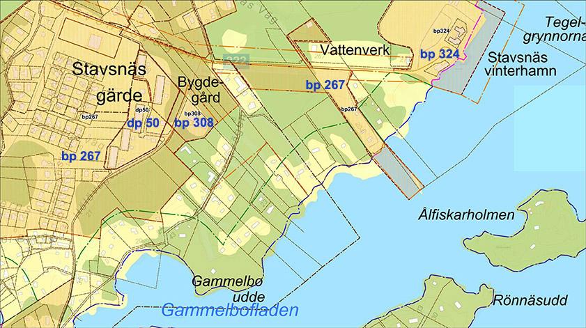 13SPN/0551 Sid 4(7) Figur 4. Gällande planer som kan beröras: bp 267 och bp 308. Ansökan Ansökan om planbesked har lämnats in till kommunen 2013-07-08.