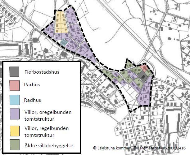 Eskilstuna kommun 9 (18) Bostäder De olika typer av bostadsbebyggelse som finns inom planområdet. En karaktärsbeskrivning av befintliga bostäder inom programområdet har gjorts.
