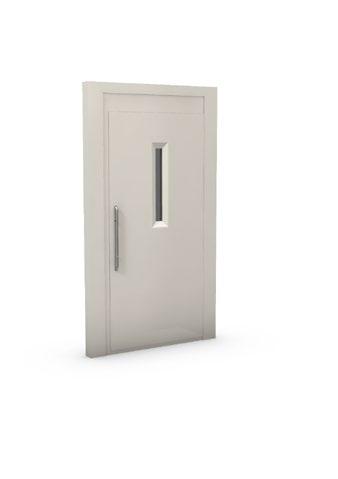 Schaktdörr EI60 Brand- & Röksäker dörr EI60 brand- och röksäker dörr uppfyller kraven enligt hissdirektivet 95/16/EC och normen EN 81-58. Som standard levereras EI60 dörr med en dörrkarm.