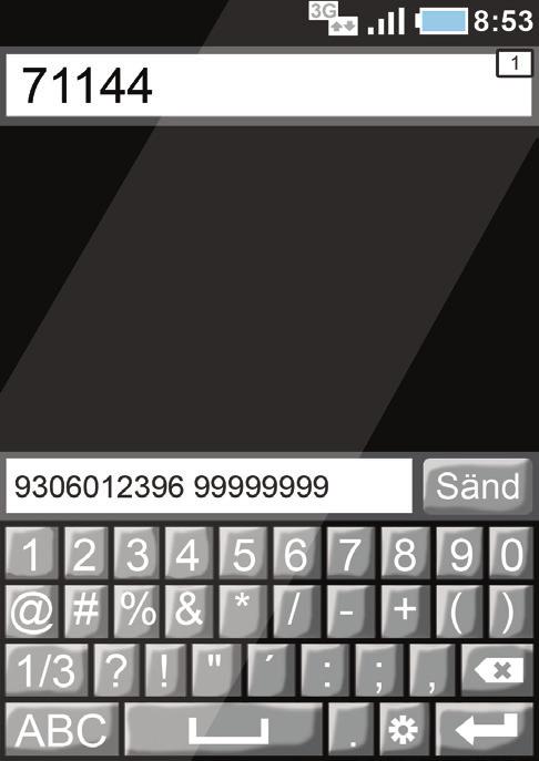När han har gjort det, får han ett sms tillbaka där det står att Skatte verket har tagit emot hans deklaration. Nu är deklarationen klar!