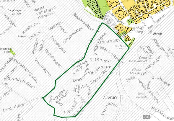 Tillsammans med övrig bebyggelse längs de centrala delarna av Johan Skyttes väg utgjorde de till en övergång mellan den rena villabebyggelsen i söder och kvartersbebyggelsen som planerades kring det