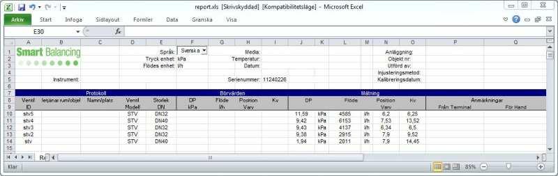 Överföring av mätdata mellan Handterminal till/från PC, forts. Efter att mätningar har gjorts, synkronisera Android-enheten med PC/Laptop. Data överförs automatiskt till Rapport data programmet.