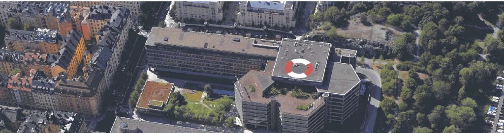 TJÄNSTEUTLÅTANDE SID 4 (9) Tegelbyggnaden Glasbyggnaden Paviljongen Parken Trygg Hansa-huset från luften Värdering av samtid och nutid I samband med att Trygg-Hansahuset togs i bruk år 1976