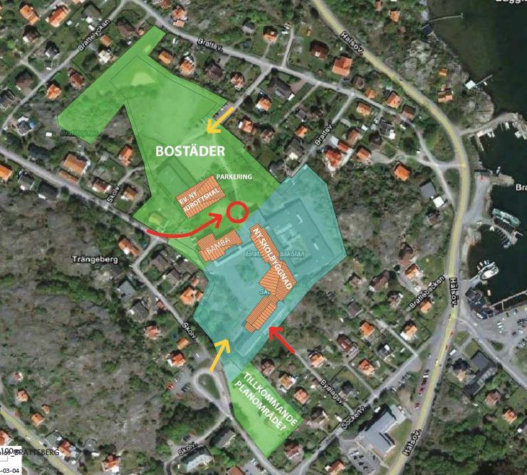 Elin och Peje visar ett nytt förslag som innebär att man flyttar ut första våningsplanet på gården och på så vis får en utvändig öppning mot innergården.