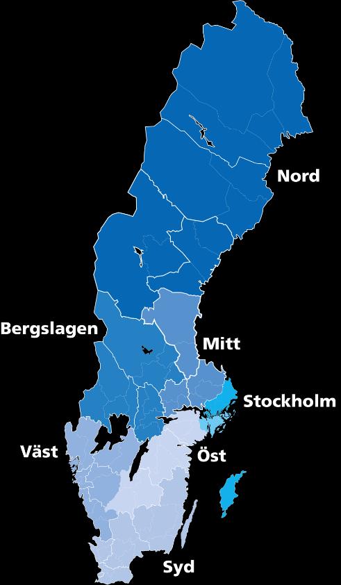 Polismyndigheten består av sju polisregioner. Varje polisregion består bland annat av polisområden och lokalpolisområden.