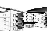 0502-17388 Nybyggnad Flerbostadshus Nybyggnad Äldre- / Gruppboende Nybyggnad Parkeringshus Byggtekniskt antal huskroppar 1st Antal lägenheter 120st Bruttoarea 18000m2 Nybyggnad av Trygghetsboende i