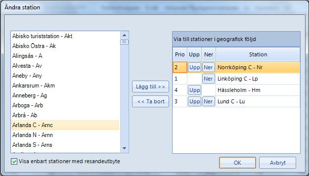 Högerklicka i valfri kolumn när du är i aktivitetsfliken på utvalt tåg och välj Aktivitet -> Skapa aktivitet Ange trafikplats, annonserad planerad tid.