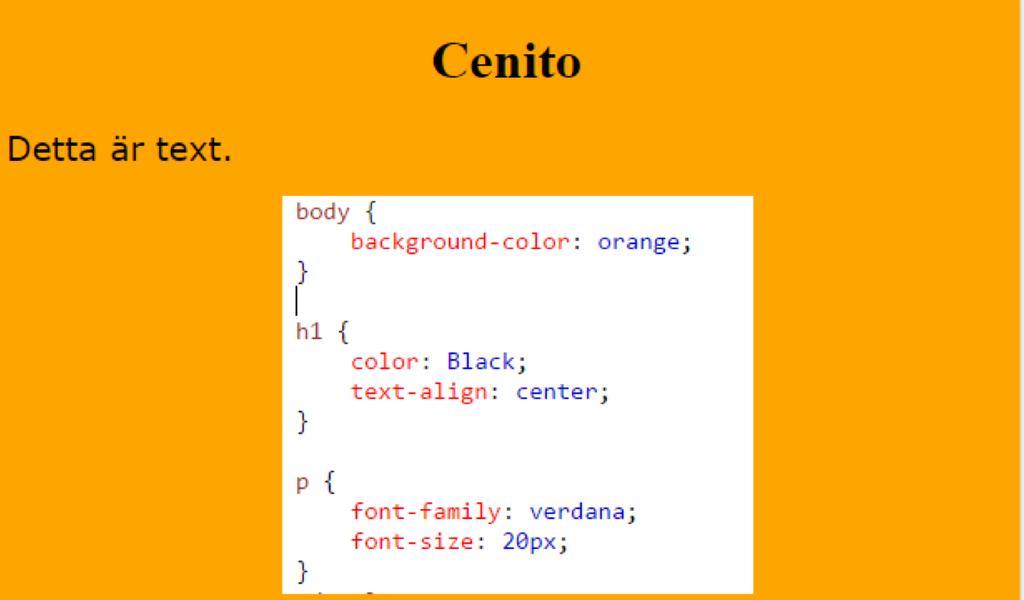 Dessa taggar kan manipuleras av något som kallas CSS, Cascading Style Sheets. Med hjälp av CSS-dokument går det att bestämma hur innehållet i ett HTML-dokument ska presenteras.