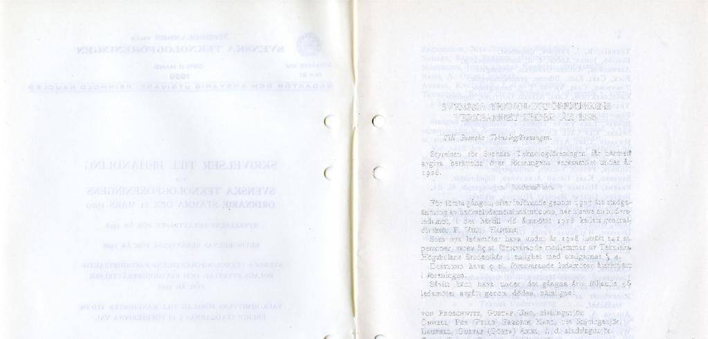 I I SVENSKA TEKNOLOGFÖRENINGENS VERKSAMHET UNDER ÅR 1928. Till Svenska Teknologföreningen.