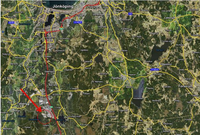 Skanska Asfalt och Betong AB 3(5) Källarp Täktområdet är lokaliserat ca en mil söder om centrala Jönköping, ca 500 m väster om södra delen av Torsviks industriområde.