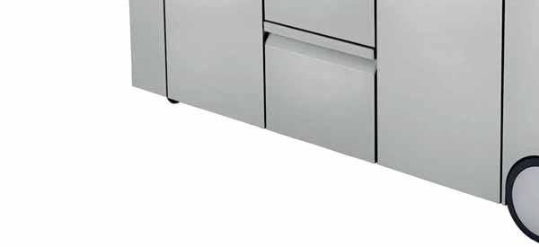 Mjukstängande luckor och lådor Två stora dropptråg som töms framifrån PRESTIGE PRO 825 > 39,2 kw 10