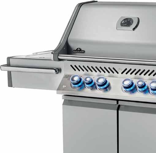 KRAFTIGT GRILLSYSTEM AV ROSTFRITT STÅL Tillåter dig grilla på hög direkt värme