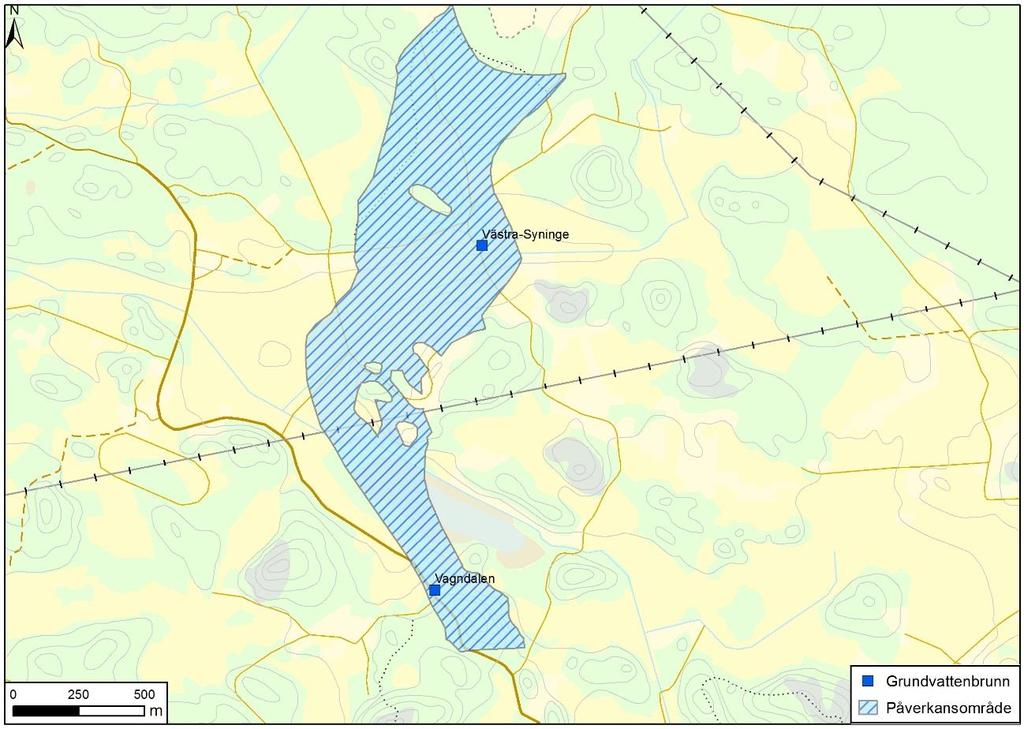 provpumpningsresultatet gör vi, med stöd av AkvaNovum AB, bedömningen att uttaget kan utökas med ytterligare 20-35%, det vill säga ligga på över 35 l/s under mer än en månads tid. 6.