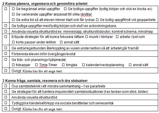 Blankett för extra anpassningar kan underlätta Konkreta