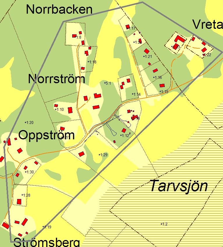 Norrström I VA-planen: Bevakningsområde Befintlig bebyggelse Planförhållanden Befintlig VA-försörjning Förutsättningar för enskild vattenförsörjning Förutsättningar för enskild avloppshantering