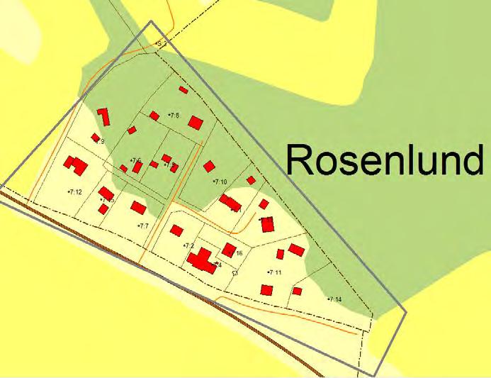 Roselund/Rickebasta I VA-planen: Bevakningsområde Befintlig bebyggelse Planförhållanden Befintlig VA-försörjning Förutsättningar för enskild vattenförsörjning Förutsättningar för enskild