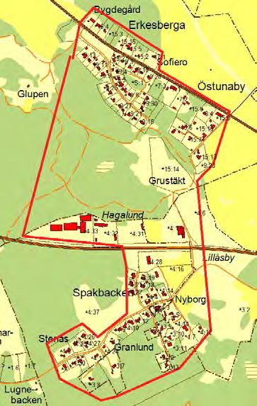 Spakbacken/Östuna by I VA-planen: Utbyggnadsområde, prioritering 4. VA-utbyggnad ska ske under perioden 2022-2026, under förutsättning att detaljplaner antagits.