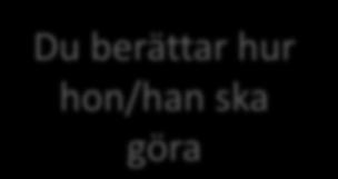anser Du berättar hur hon/han ska göra