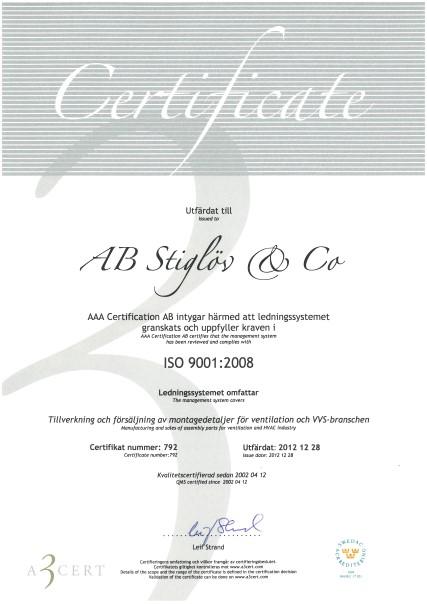 KVALITET & MILJÖ KVALITET STÅR I FOKUS HOS OSS Vi är sedan 2002 certifierade enligt ISO 9001. Med det strävar vi hela tiden efter att förbättra oss.