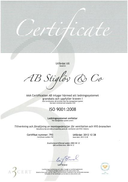 KVALITET & MILJÖ KVALITET STÅR I FOKUS HOS OSS Vi är sedan 2002 certifierade enligt ISO 9001. Med det strävar vi hela tiden efter att förbättra oss.