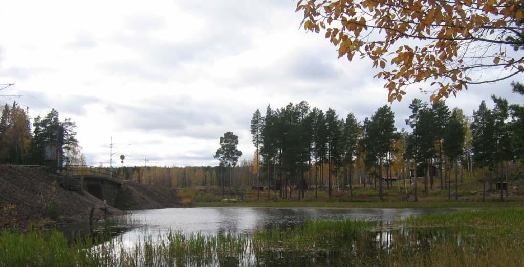 7.2.1 Hinsnoret, mötesstation Hinsnoret förlängs norrut eller söderut, båda områdena ingår i utredningsområdet. Utbyggnaden görs på östra sidan, se figur 7.3 och 7.