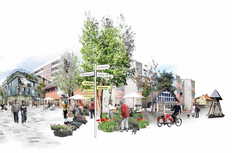 Skiftinge Skiftinge ligger norr om Eskilstuna centrum. Breda vägar och stora parkeringar bidrar till upplevelsen av stora avstånd.