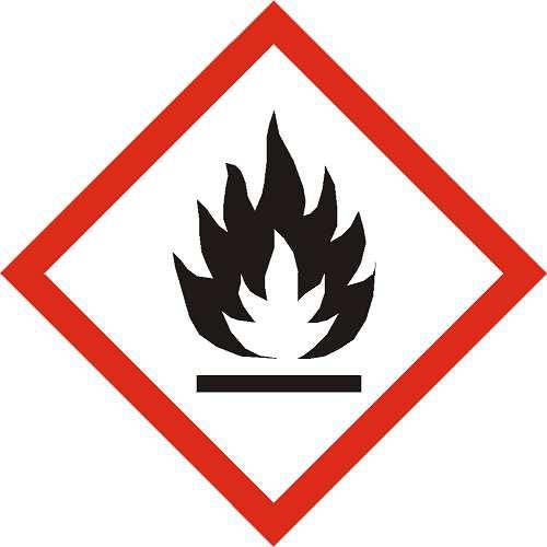 Signalord: Faropiktogram: SÄKERHETSDATABLAD Fara GHS02: Flamma GHS07: Utropstecken Sida: 2 Skyddsangivelser: 2.