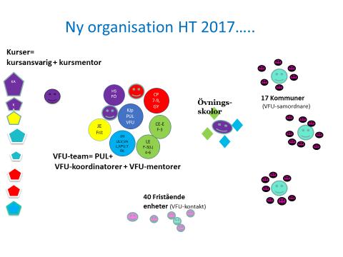 SÅ ARBETAR VFU-TEAMET - VEM GÖR VAD? VFU-teamet består av en programansvarig utbildningsledare för VFU:n samt ett antal VFUkoordinatorer, vilka ansvarar för ett eller flera verksamhetsområden.