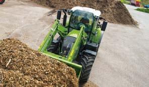 Kraftfull hydraulik Med en hydraulkapaitet på 193 liter per minut er lastavkänninspumpen på Fendt 700 Vario hö volymkapaitet för hydrauliken.