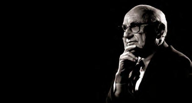 7 LÅG ARBETSLÖSHET OCH LÅG INFLATION ÄR DET MÖJLIGT? 113 MILTON FRIEDMAN kritisk till statens inblandning Amerikanen Milton Friedman (1912 2006) var stridbar och kontroversiell.