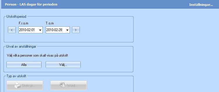 Löneunderlag Kan endast användas endast kunder som beställt denna rapport. Rapporten presenterar det aktuella löneunderlaget som kommer att skickas till lönesystemet.