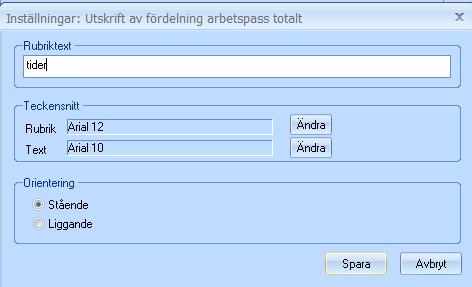 Under urval av planeringsgrupper kan du välja vilka personer som ska tas med Under inställningar kan du sedan bestämma vilken information du vill skriva ut.