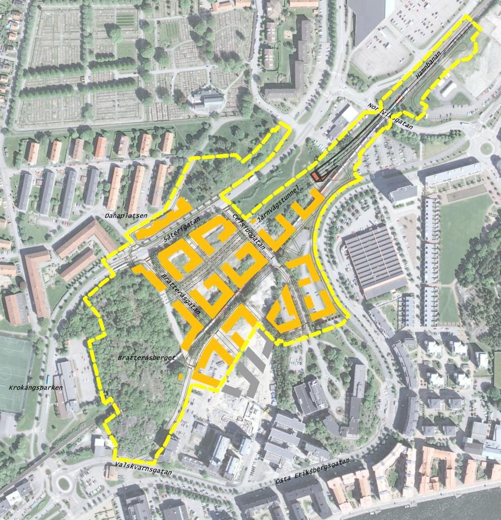 Detaljplanens innebörd och genomförande ca 80 lgh 1 2 ca 560 lgh + förskola 3 4 ca 300 lgh ca 170 lgh Illustration av planförslaget, samt uppdelning i delområden Detaljplanen innebär att tät