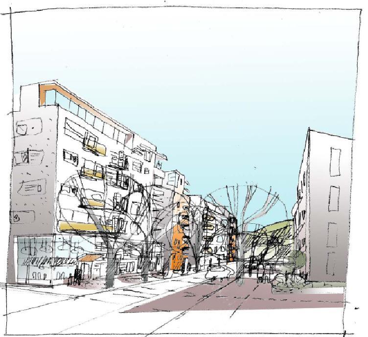 illustrerade parken är ett exempel på utformning. Parkens gestaltning kommer att studeras i genomförandeskedet.
