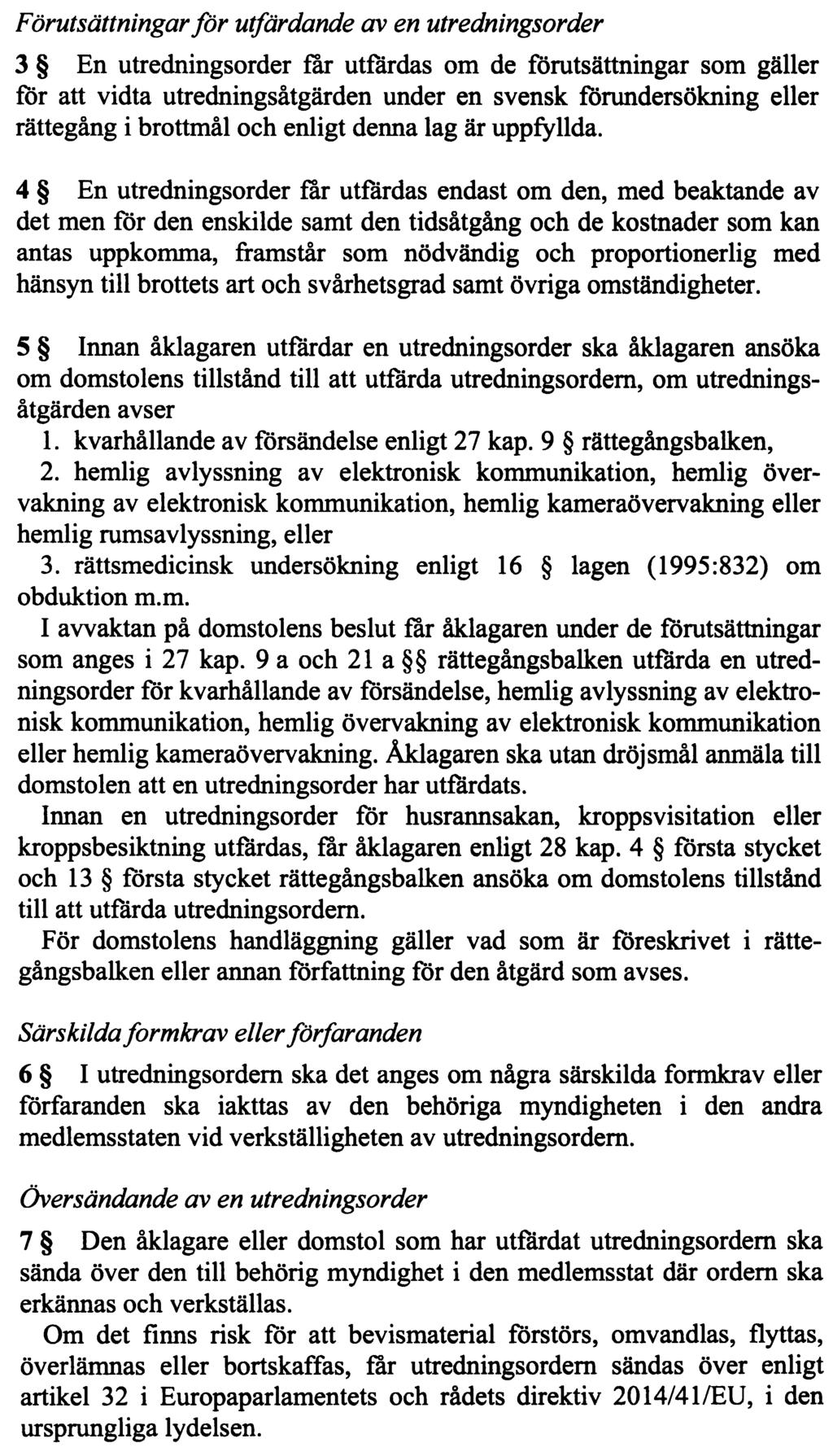 REGERINGENS LAGFÖRSLAG