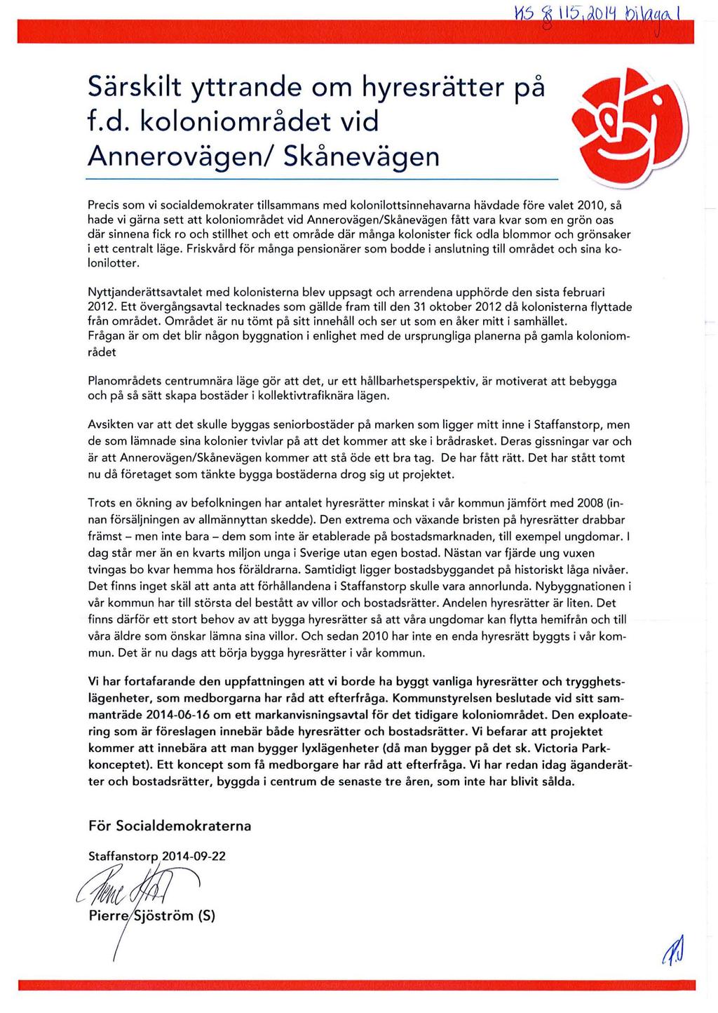Särskilt yttrande