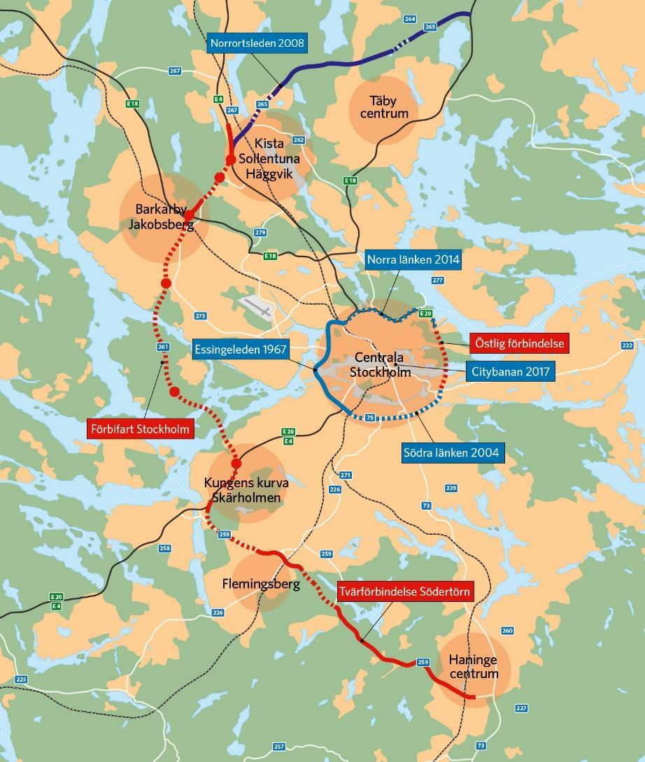 Ökad tillgänglighet på vägnätet E4 Förbifart Stockholm Kapacitetsförstärkning i anslutning till Förbifart