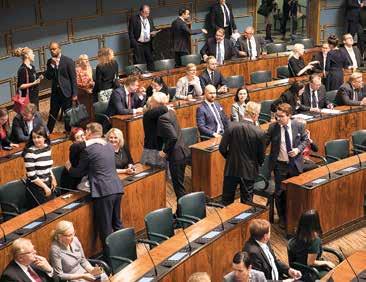 Rikagen ades till årets första plenum i de tillfälliga lokalerna i Sibelius-Akademin den 1 februari. Den arbetade där hela vårsessionen eftersom renoveringen av Rikagshuset fortfarande pågick.