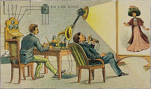 Här har vi Skype i historisk tappning som benämns correspondance cinema.