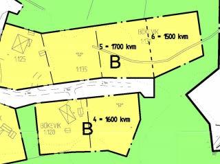 Tomterna 4 och 5 styckas av, i princip i enlighet med gällande plan, och ansluter till Vitaskärsvägen som förlängs 20-30 meter till en ny vändplan.