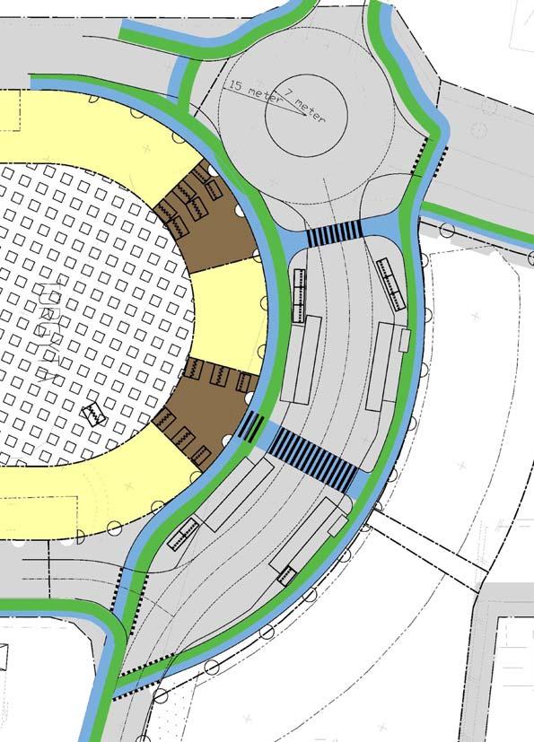 Illustration gång och cykelvägar, passager samt cykelparkering Utformning av gator Som en konsekvens
