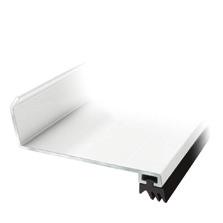 5, 5 m 20 mm 65 mm gop FRAMKANTSPROFIL Vitlackerad aluminiumprofil som fästs i takets framkant. Längd Höjd 10 mm 3.33, 4.