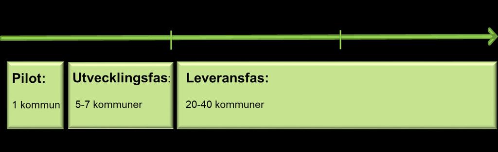 4.2 Förslag om genomförande Arbetsgruppen föreslår att utvecklingen och genomförandet av programmet delas in i olika faser.