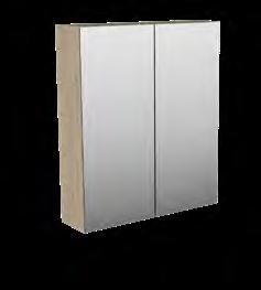 B INREDNINGSVL B Spegel, bredd 600, med monterad LED- belysning bredd 366 mm C