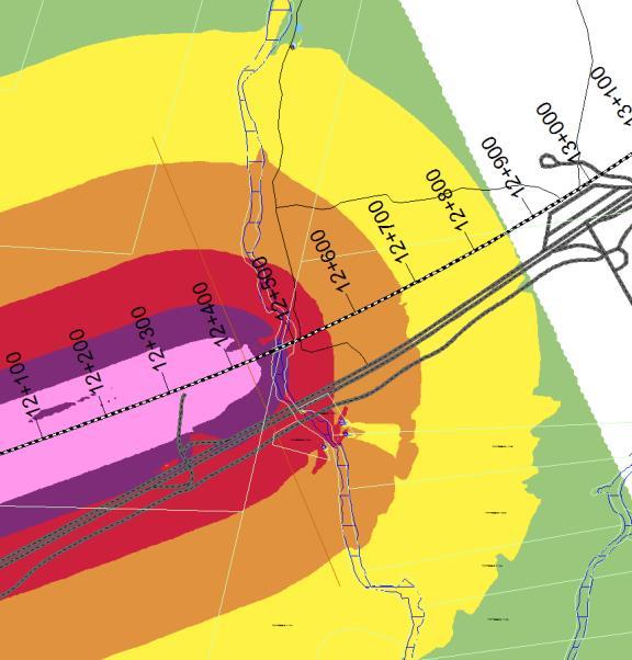 3. Indata 3.1. Beräkningsområde och val av planeringsfall Trafikverket har i det här projektet angett att planeringsfall nybyggnad av järnväg ska gälla.