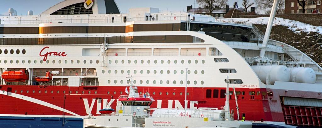 Viking Grace och LNG Viking Grace är det första stora passagerarfartyget i världen som använder LNG för framdrivning.