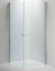 blank aluminium/klarglas Resningshandtag i bad/ dusch krom 300 mm Josephine 880 mm svängbar skärmvägg, profil i blank aluminium, höjd 2000 mm.