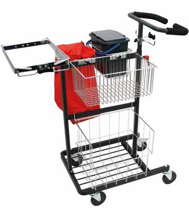 29051 Skjutbara 15-liters plastbackar Enkel att fälla ihop Reglerbart handtag 6-litershinkar med flipplock Trådkorg och krokar Metodvagn 94x39x102 cm (ihopfälld
